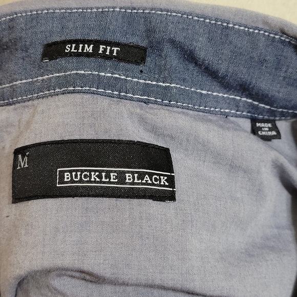 ⭐️ Buckle black slim fit button down shirt - Picture 3 of 6